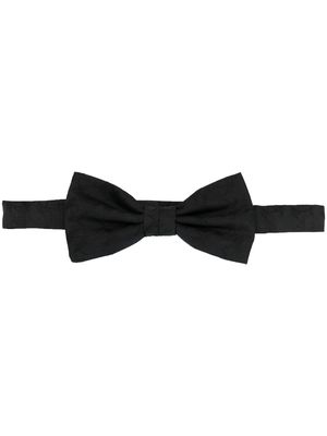 Karl Lagerfeld plain silk bow tie - Black