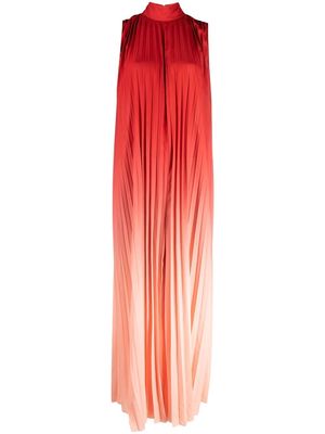 Karl Lagerfeld pleated ombré-effect jumpsuit - Red