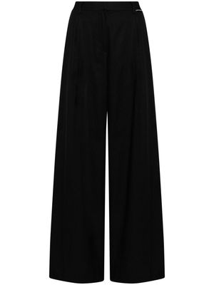 Karl Lagerfeld pleated wide-leg trousers - Black