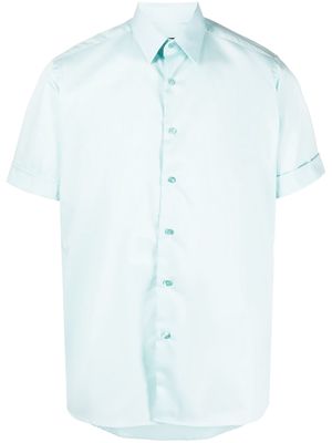 Karl Lagerfeld pointed-collar short-sleeve shirt - Green