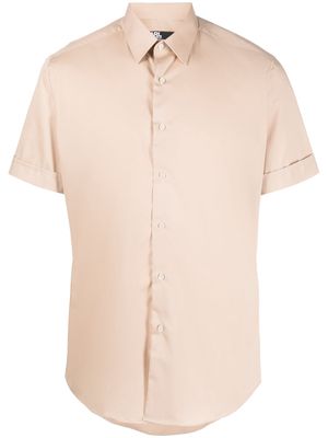 Karl Lagerfeld pointed-collar short-sleeve shirt - Neutrals