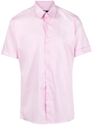 Karl Lagerfeld pointed-collar short-sleeve shirt - Pink