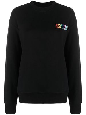 Karl Lagerfeld Pride logo-print sweatshirt - Black