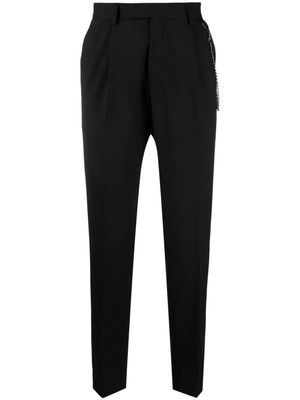 Karl Lagerfeld Rack chain-link detail tailored trousers - Black