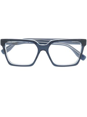 Karl Lagerfeld rectangular-frame logo glasses - Blue