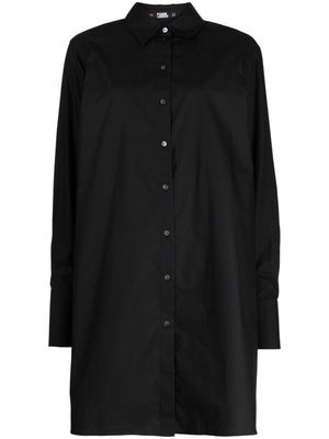Karl Lagerfeld rhinestone-embelished organic-cotton shirt - Black
