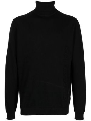 Karl Lagerfeld roll-neck knitted jumper - Black