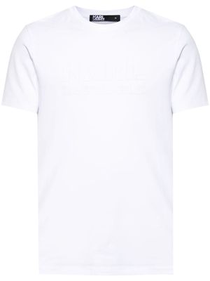 Karl Lagerfeld rubberised-logo T-shirt - White