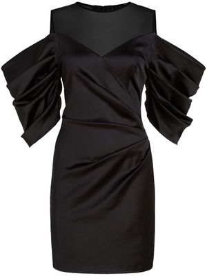 Karl Lagerfeld ruched-detail round-neck minidress - Black