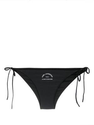 Karl Lagerfeld Rue St-Guillaume string bikini bottoms - Black
