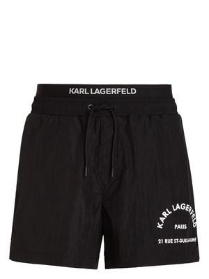 Karl Lagerfeld Rue St-Guillaume swim shorts - Black