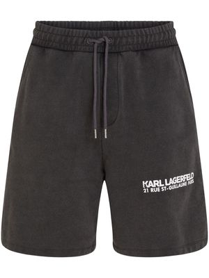 Karl Lagerfeld Rue St-Guillaume track shorts - Black