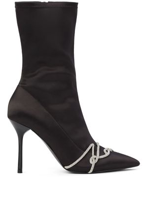 Karl Lagerfeld Sarabande 90mm logo-appliqué boots - Black