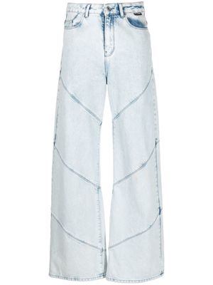 Karl Lagerfeld seam-detail wide-leg jeans - Blue