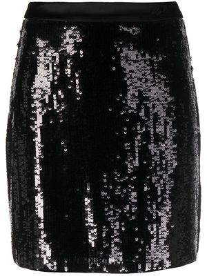 Karl Lagerfeld sequin-embellished fitted skirt - Black