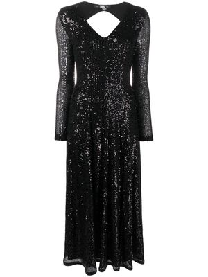 Karl Lagerfeld sequin-embellished maxi dress - Black