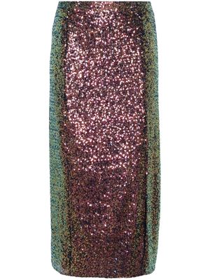 Karl Lagerfeld sequinned midi skirt - Multicolour