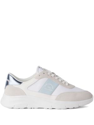 Karl Lagerfeld Serger panelled leather sneakers - White