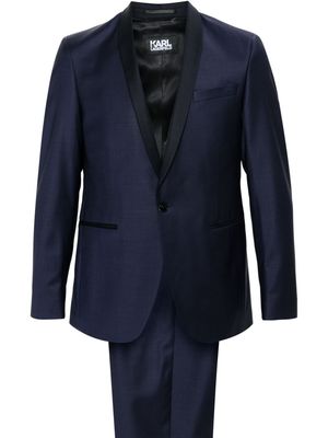 Karl Lagerfeld shawl-lapels single-breasted suit - Blue