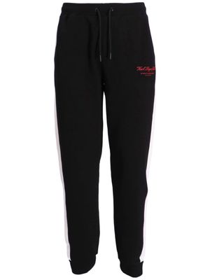 Karl Lagerfeld side-stripe logo-print track pants - Black