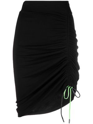 Karl Lagerfeld side-tie fastening asymmetric skirt - Black