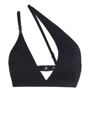 Karl Lagerfeld Signature asymmetric bikini top - Black