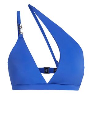 Karl Lagerfeld Signature asymmetric bikini top - Blue