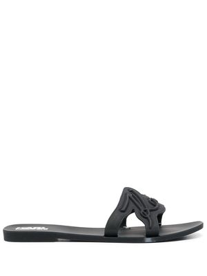 Karl Lagerfeld Signature jelly slides - Black