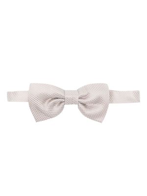 Karl Lagerfeld silk bow tie - Neutrals