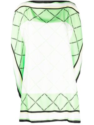 Karl Lagerfeld silk scarf longline top - Green
