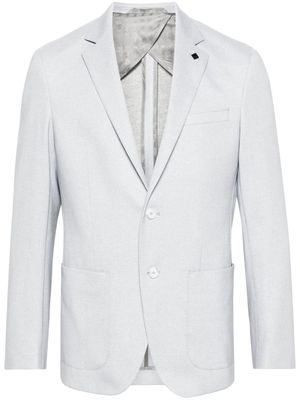 Karl Lagerfeld single-breasted mélange-effect blazer - Grey