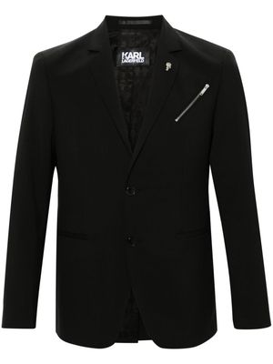 Karl Lagerfeld single-breasted twill blazer - Black