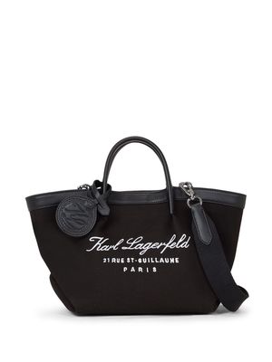 Karl Lagerfeld small Hotel Karl canvas tote bag - Black