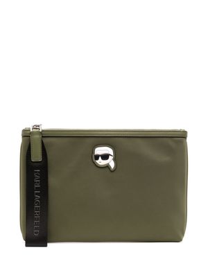 Karl Lagerfeld small K/Ikonik 2.0 clutch bag - Green