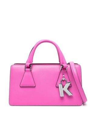 Karl Lagerfeld small K/Lock leather tote bag - Pink