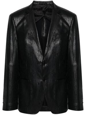 Karl Lagerfeld Smart snakeskin-effect blazer - Black