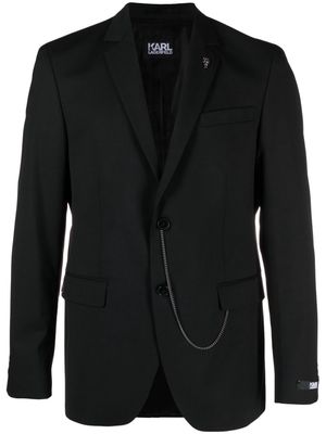 Karl Lagerfeld Stack brooch-detail blazer - Black