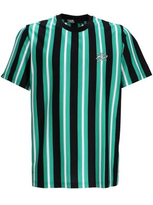 Karl Lagerfeld striped cotton T-shirt - Green