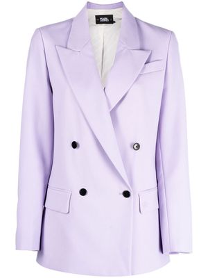 Karl Lagerfeld tailored double-breasted blazer - Purple