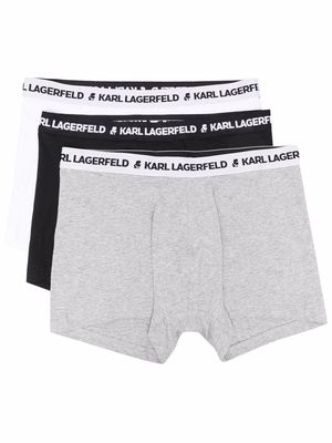 Karl Lagerfeld three-pack organic-cotton boxer briefs - Grey
