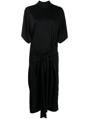 Karl Lagerfeld tie-waist midi dress - Black