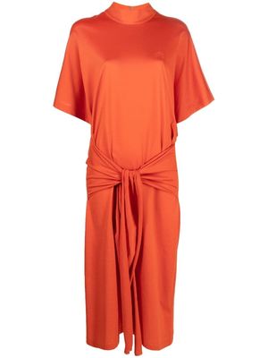 Karl Lagerfeld tie-waist midi dress - Orange