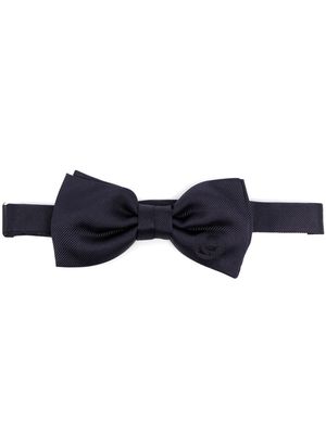 Karl Lagerfeld twill silk bow tie - Blue
