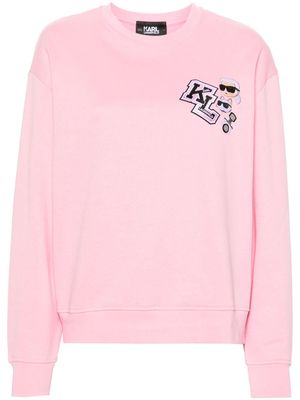 Karl Lagerfeld Varsity KL long-sleeve sweatshirt - Pink