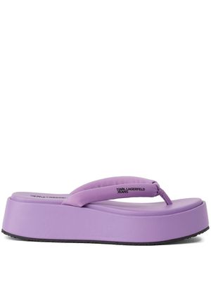 Karl Lagerfeld wedge padded slides - Purple