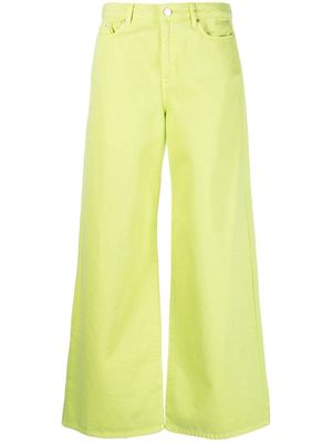 Karl Lagerfeld wide-leg high-waist jeans - Green