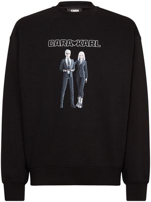 Karl Lagerfeld x Cara Delevingne Avatar sweatshirt - Black