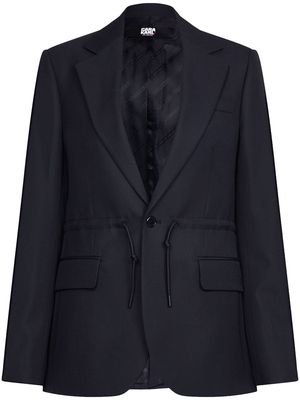 Karl Lagerfeld x Cara Delevingne drawstring-waist blazer - Black