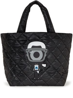 Karl Lagerfeld x Darcel Disappoints quilted tote bag - Black