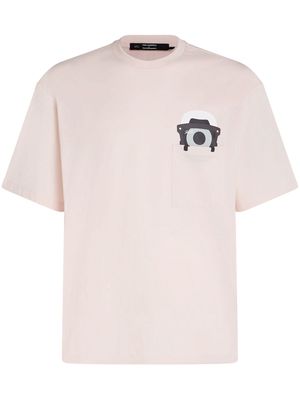 Karl Lagerfeld x DD graphic-print organic cotton T-shirt - Pink